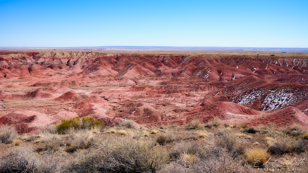 The Painted Desert with a bit of snow